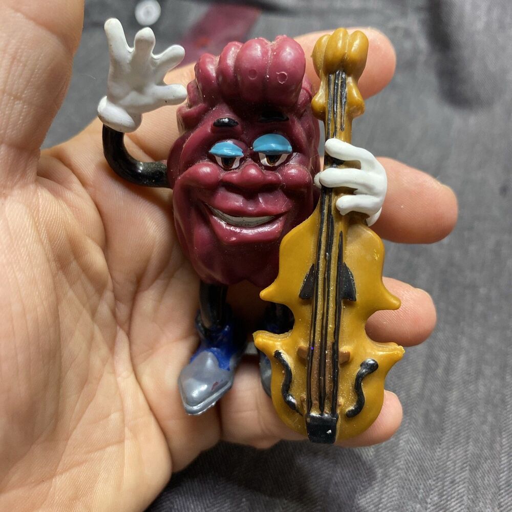 California Raisins Upright Bass Music Figurine Plastic 3D Effect 1980s